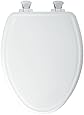 Mayfair 148E2 000 Slow-Close Molded Wood Toilet Seat with Lift-Off Hinges, Elongated, White