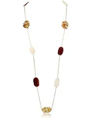 Isharya Gem Rocks Serpent Textured Amber Yellow Druzy Long Necklace