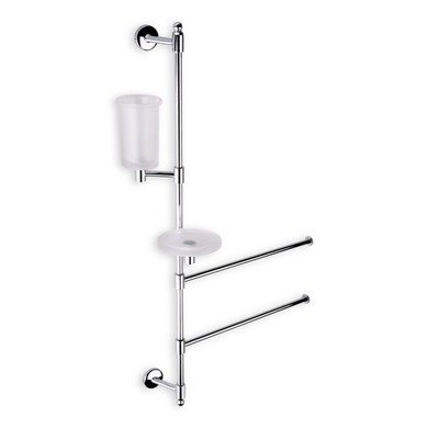 Pegaso Wall Mounted Bathroom Butler in Chrome