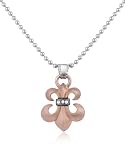 Forzieri Chrome Gothic Sacred Lily Sterling Silver Pendant Necklace