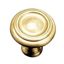 35mm Dia Solid Brass Knob - Satin Brass