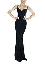 Sexy V-neck Backless Sequined Beaded Satin/Spandex Mermaid 2015 Sweetheart Sleeveless Floor Length Evening Dress/Homecoming Dress/Party Dress/Wedding Dress 