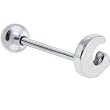 C Letter Initial Steel Barbell Tongue Ring