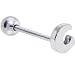 C Letter Initial Steel Barbell Tongue Ring