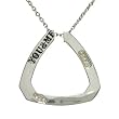 Sterling Silver Triangular Commitment Border You & Me Pendant w. Chain Necklace