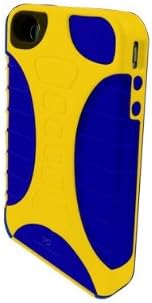 Carryingmate Industries USA CMT70024 Evolution True-Grip Case for iPhone 4/4S - 1 Pack - Retail Packaging - Yellow/Deep blue