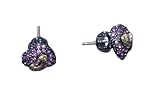 Juicy Couture Purple Pave Heart Stud Earrings