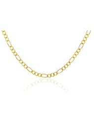 Dainty 10k Yellow Gold 1.23 mm Figaro Chain Necklace