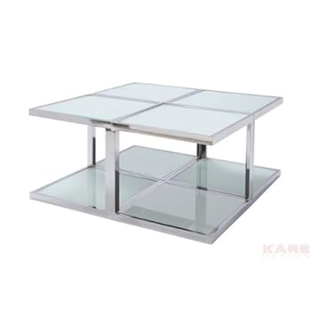 Kare design - Table basse domino chrome 4/set