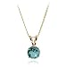 14k White or Yellow Gold 6mm Apatite 4-Prong Pendant, 17