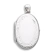 Flat Sterling Silver Oval Locket