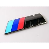 BMW M logo Black Matted Metal Chrome Emblem by MG Tires Racing