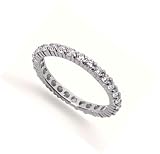 3.00ct tw Natural Diamond(G-H-SI) Eternity Band in 14K White Gold