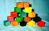 Wooden Educational Stack Toy - Large Set of Baby Blocks (16)