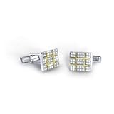 1.00CT Diamond Cuff Links set in 9.5GR of 14K Two-Tone Gold