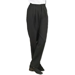 Neil Allyn Black pleated front trouser for women