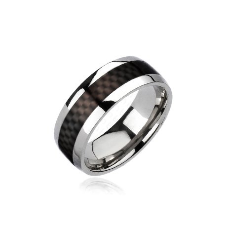 ManoaShark&Acirc;&reg; Herren Ring Modell Eduardo Carbon Edelstahl Ringe - Gr. 11 (20,3mm/63mm)