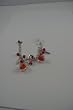 Bracelet ,clasp, murano,beads and charms RED