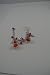 Bracelet ,clasp, murano,beads and charms RED