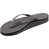 Rainbow Womens Premier Leather Double Stack Narrow Strap Sandals