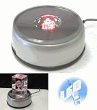 7 LED Light Stand Turntable Night Light Rotating Base for Laser Crystals Colored