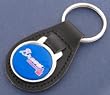 Atlanta Braves Leather Keychain