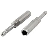 uxcell　ソケットビット　ナットドライバー　アダプター　六角ドライバービット　クロムバナジウム鋼　2個入り