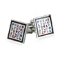 Alphabet Silver Cufflinks with Gift Box