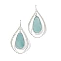 Ancient Roman Glass and Cut Out Design Earrings on French Wire