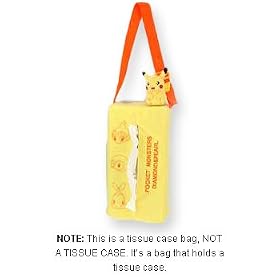 Pokemon Tissue Case Bag with a hanging belt - Yellow (Japanese Imported) by Pokémon