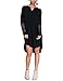 YesFashion Women's Loose Plus Size Long Sleeve Lace Irregular Hem Dress