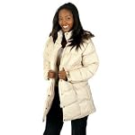 Women's Channel Quilted Puffer Jacket with Faux Fur Trim