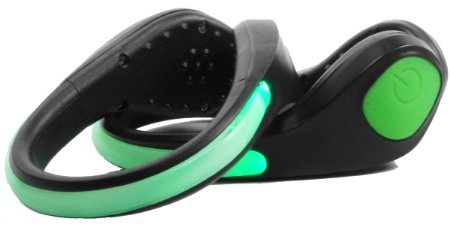 LED Shoe Clip Safety Light (Pack of 2) - 2 setting lights in Darkness - High Quality Reflective Accessory When Walking, Running, Biking and more.