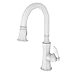 Newport Brass 1200-5103/52 Matte White Pullout Spray High-Arch Kitchen Faucet from the Metropole Collection