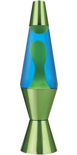 Lava Lite 14.3-Inch Lava Lamp - Green/Blue/Green Chrome Base