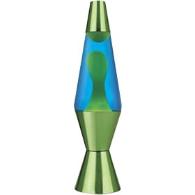 Lava Lite 14.3-Inch Lava Lamp - Green/Blue/Green Chrome Base