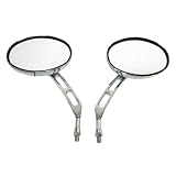 Chrome Billet Oval Motorcycle Mirrors for Triumph,BSA,Norton by vipcycle