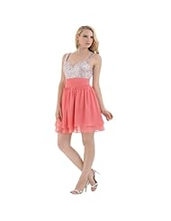 Short Chiffon/Polyester Sequined Crystal Crystals Homecoming Dress/Prom Dress 