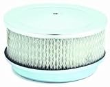 Air Cleaner Round 6 3/8x2.5 in. Carbs w/5 1/8 in. Neck Chrome Plated Steel Flat Base Incl. High-Flow Flame Retardant Filter/Deluxe Wing Nut