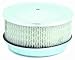 Air Cleaner Round 6 3/8x2.5 in. Carbs w/5 1/8 in. Neck Chrome Plated Steel Flat Base Incl. High-Flow Flame Retardant Filter/Deluxe Wing Nut