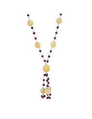 Sterling Silver 16.74 CTW Garnet and Jade Women Necklace. Length 18 in. Total Item weight 19.4 g.