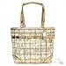 Coach Heritage Stripe Tattersall Graffiti Bag Purse Tote 13188 Gold Multi