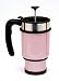 Planetary Designs Pink Double Walled French Coffee Press Travel Mug Xshot