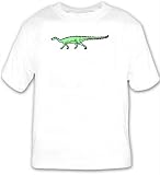 T-shirt with green, walking, dinosaur, prehistoric, herbivore
