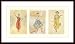 Art Poster Wood Framed Print - Cambodian Dancers - Artist: Rodin- Poster Size: 19 X 39