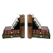 Classic Wooden Book Bookends Library w/ Hidden Drawers