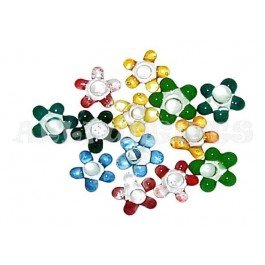 Glass Screen Daisy Style Assorted Colors - Pack of 10