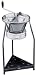 Paderno World Cuisine  15 quart tinned steel food mill with 7 7/8 inch inch diameter sieve and food mill stand