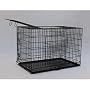 3 Door Suitcase Style Folding Metal Dog Crate with Metal Pan 36Lx24Wx26H