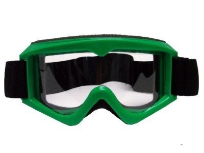 Adult GREEN GOGGLES Motocross MX Dirt Bike ATV 